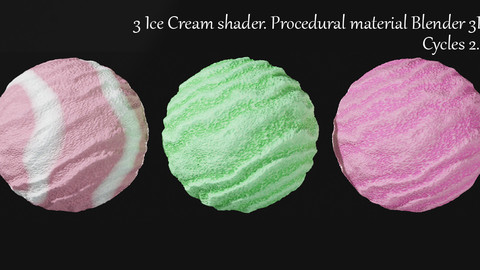 Procedural ice cream material for Blender 3D. Cycles 2.8.