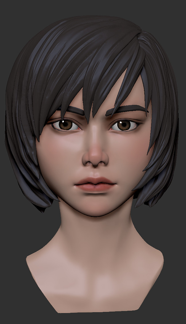 ArtStation - Female Anime Head 1 3D model | Resources