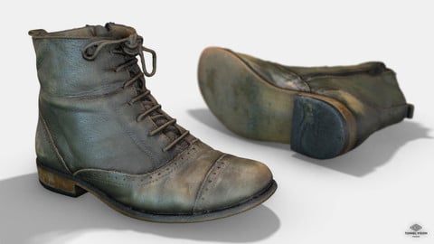 Photoscanned Female Ankle Boots