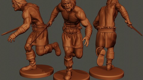 Male Barbarian 2HSword Attacking1