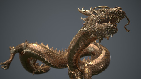 Dragon Generator - Zbrush IMM Brush and two posed fully textured Dragon Models