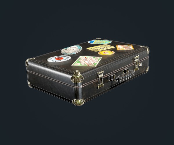 ArtStation 7 Antique Suitcase Luggage Game Ready Game Assets