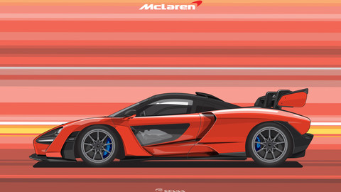 McLAREN SENNA/Digital File Vector