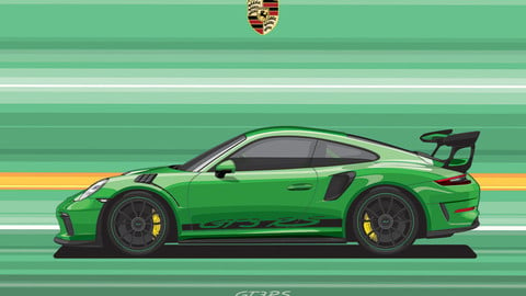 PORSCHE 911 GT3 RS/Digital File Vector