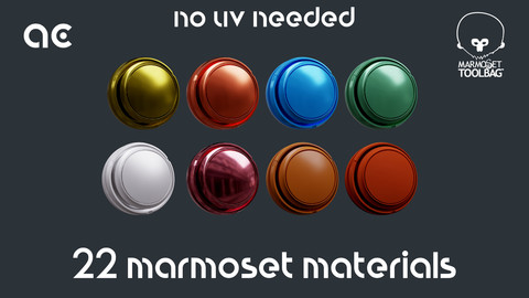 Marmoset Materials Collection Vol. 2 | 22 PBR Materials