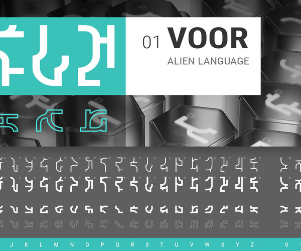 ArtStation VOOR Alien Language Font Artworks