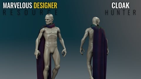 Cloak One Sided - Marvelous Designer Resource