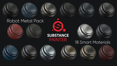 13 Substance Painter Engine Metal Smart Materials[ArtStation’s]