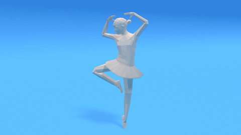 Low Poly Ballerina Girl