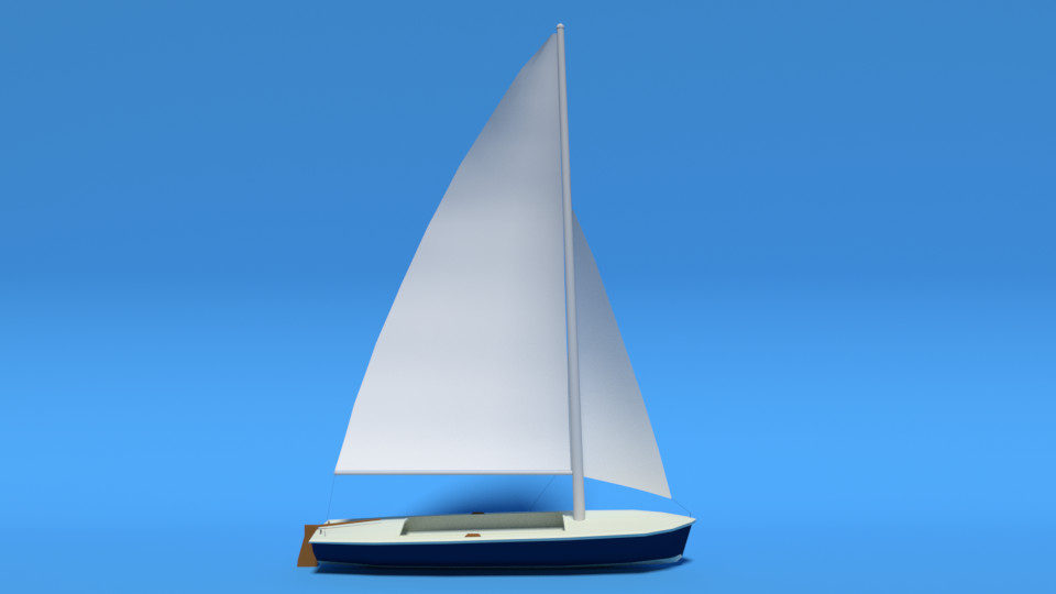 ArtStation - Low Poly Cartoon Flying Scot Dinghy Sailboat | Resources