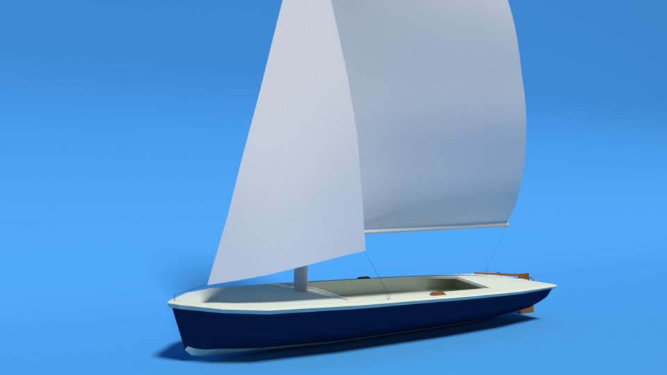 ArtStation - Low Poly Cartoon Flying Scot Dinghy Sailboat | Resources