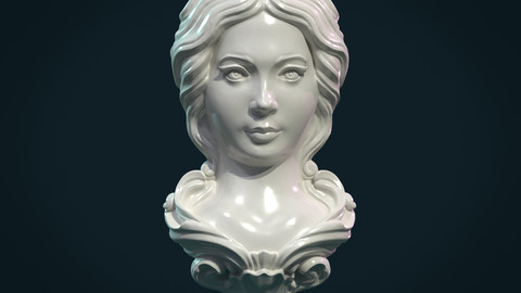 Female Face Mascaron