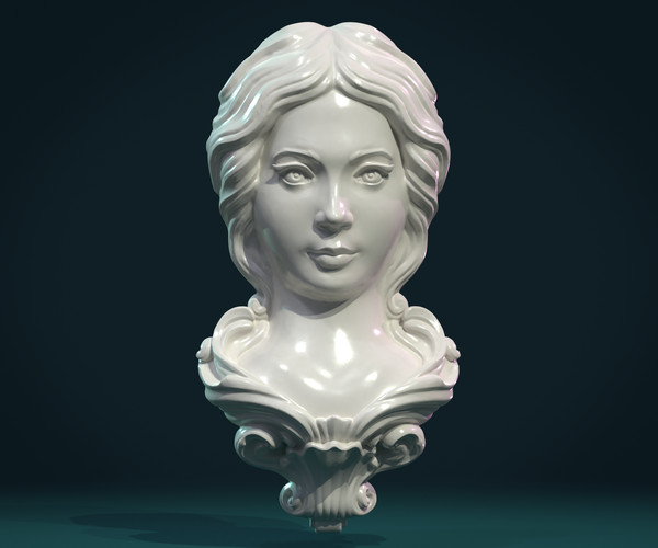 ArtStation - Female woman Face Mascaron | Resources