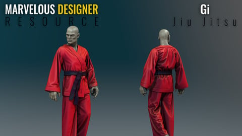 Jiu Jitsu Gi - Marvelous Designer Resource