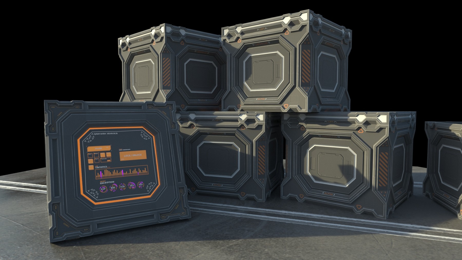 Andreas Engevold Scifi Cargo crate