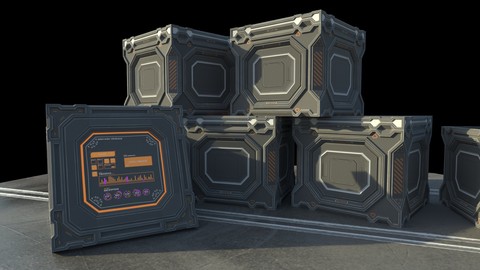 Sci-fi Cargo crate