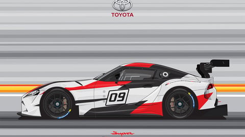 TOYOTA SUPRA GAZOO RACING/Digital File Vector