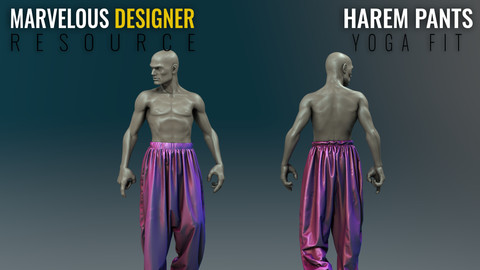 Harem Pants - Yoga - Marvelous Designer Resource File