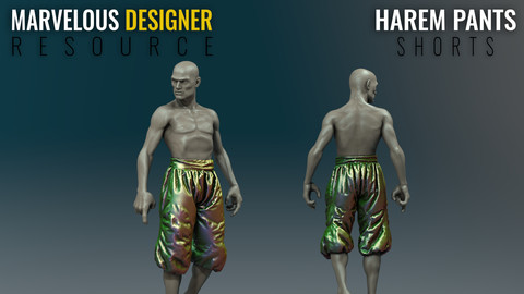 Harem Pants - Shorts - Marvelous Designer Resource File