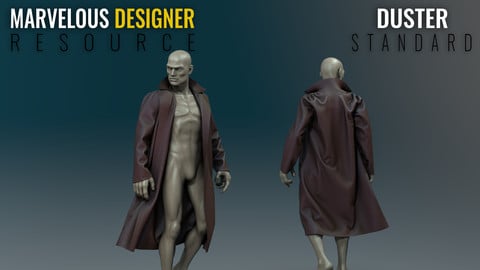 Duster - Standard - Marvelous Designer Resource