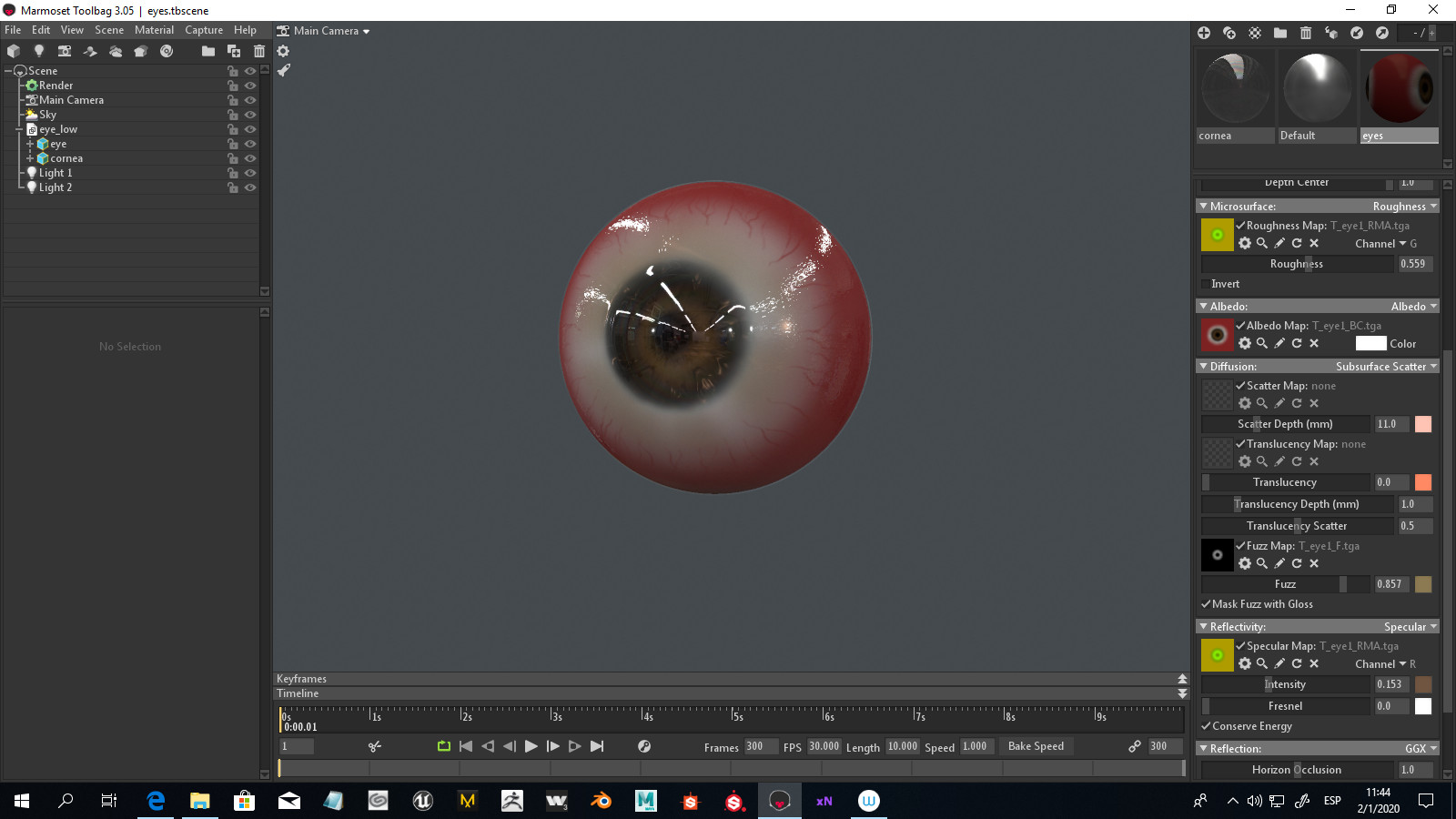 ArtStation Realistic eyes for games + editable in Substance Painter