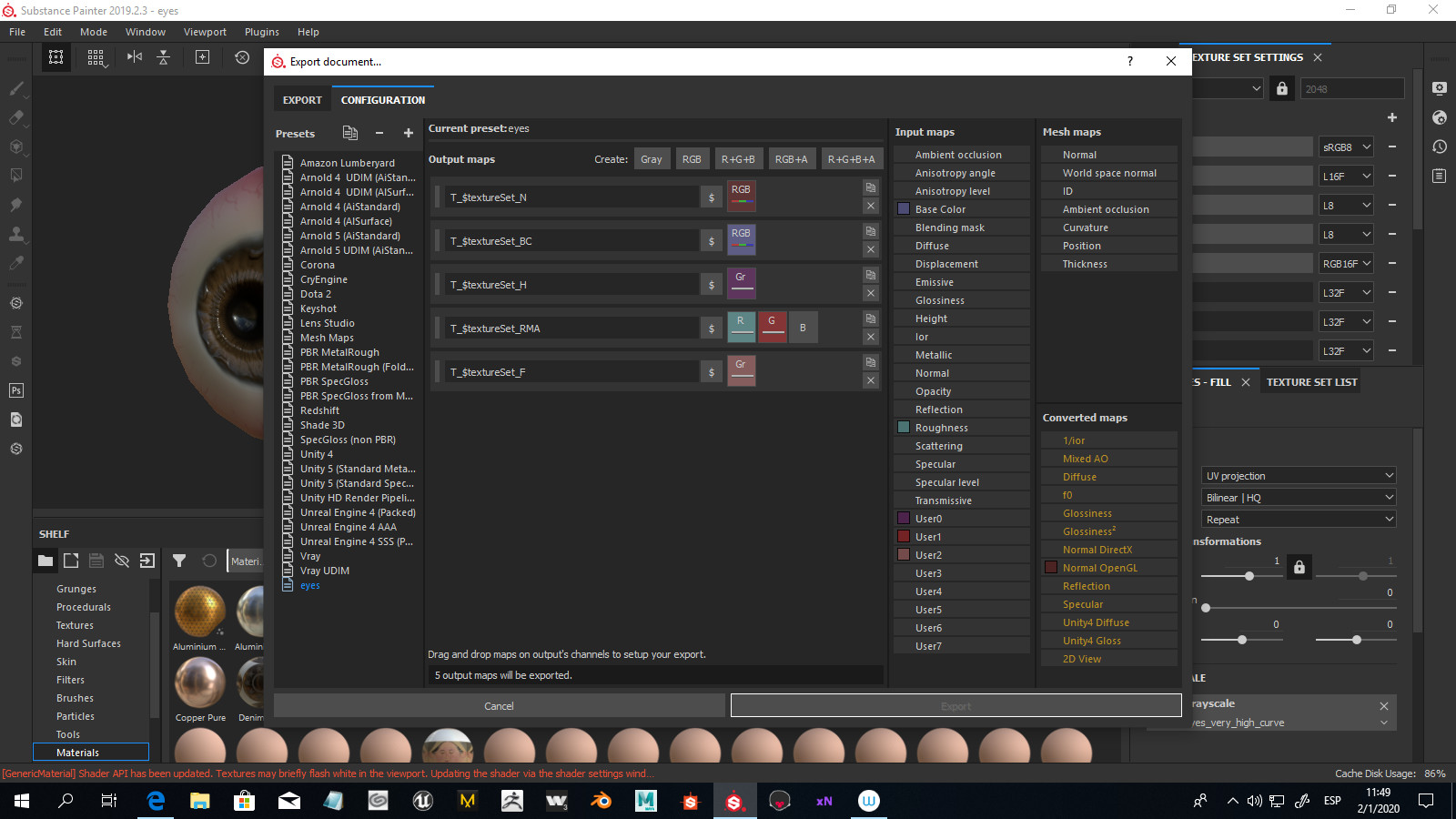 ArtStation Realistic eyes for games + editable in Substance Painter