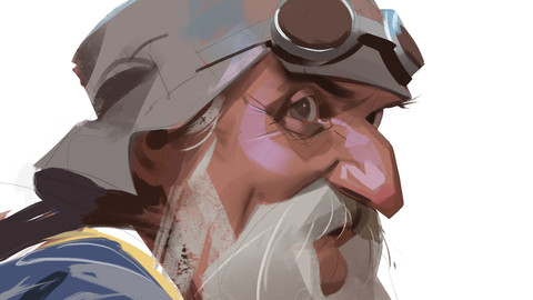 Old man - sketch process video