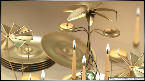 3D Candle Mobile and Chime