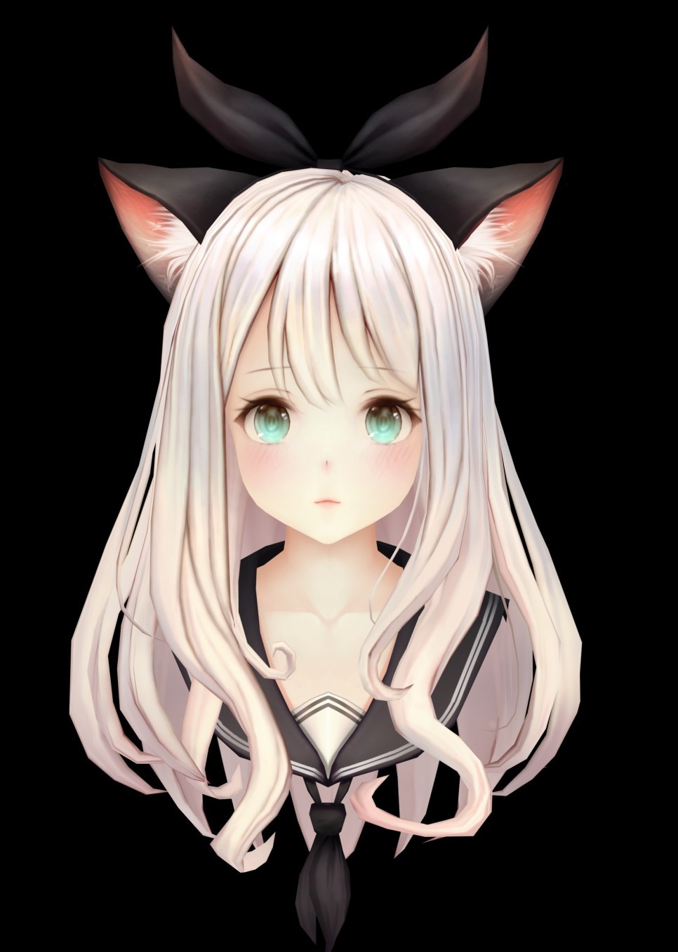 ArtStation - Bli Cat Girl Model(HAND painting Character) | Game Assets