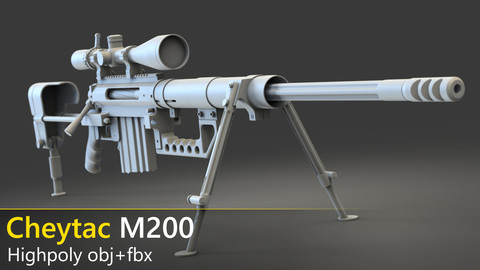 Cheytac M200 - Highpoly
