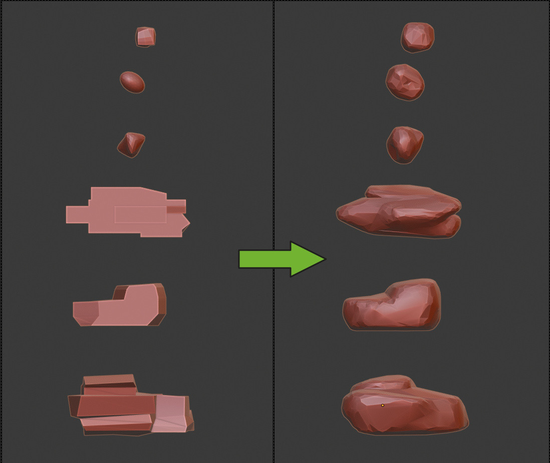 ArtStation Rock generator modifiers stack for Blender Resources