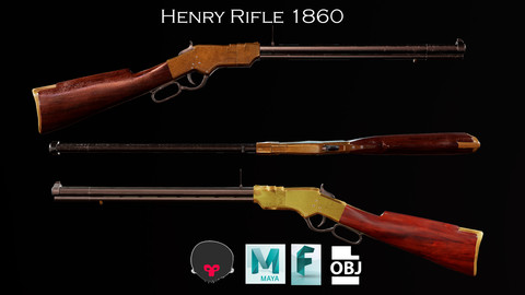 Henry Rifle 1860 game ready model