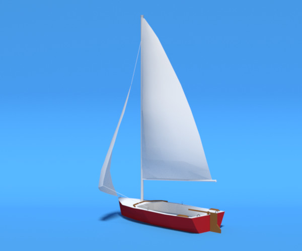 ArtStation - Low Poly Cartoon Javelin Dinghy Sailboat | Resources