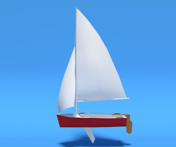 ArtStation - Low Poly Cartoon Javelin Dinghy Sailboat | Resources