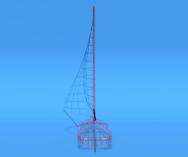 Artstation Low Poly Cartoon Javelin Dinghy Sailboat Resources