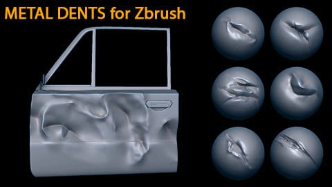 Metal Dents Brushes for Zbrush