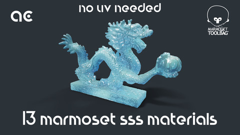 Marmoset Materials Collection SSS | 13 Subsurface Scattering Materials