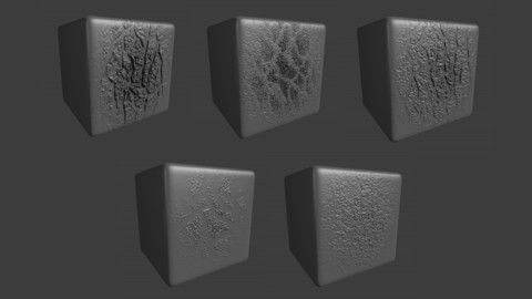 ZBRUSH 5 Realistic Tree Trunk Bark Displacement Alpha Maps
