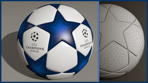UEFA Champions League Ball 3D Model