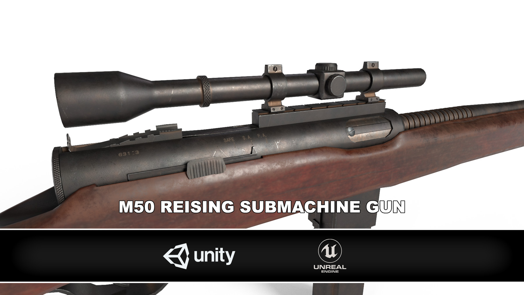 ArtStation M50 Reising Submachine Gun Resources