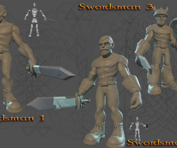 ArtStation Viking Miniature Model Kit Game Assets