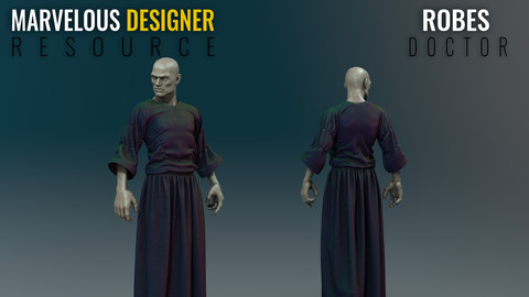 Robes - Plague Doctor - Marvelous Designer Resource