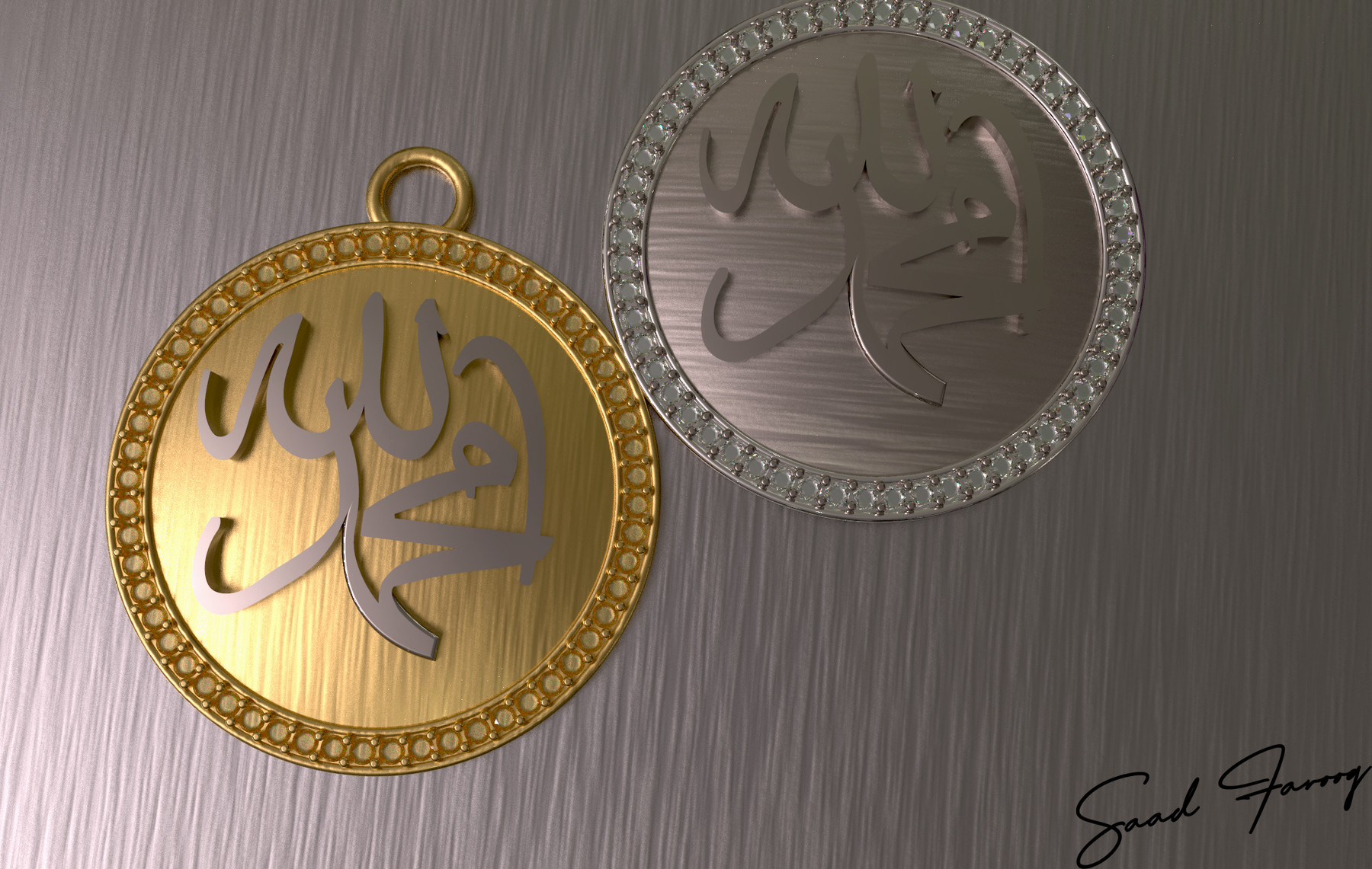 ArtStation Islamic Jewelry Pendant 3D Model