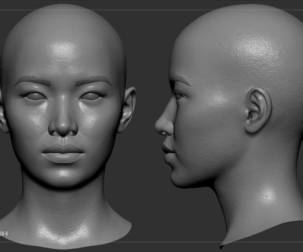 ArtStation - Female head - Iva - Gen 2 | Game Assets