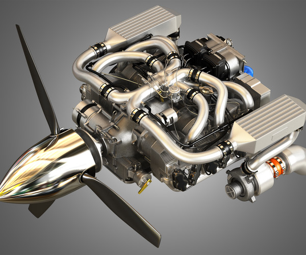 ArtStation - Continental IO 550 Engine 3D model | Resources