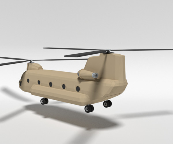 ArtStation - Low Poly Cartoon Boeing CH-47 Chinook Helicopter | Resources