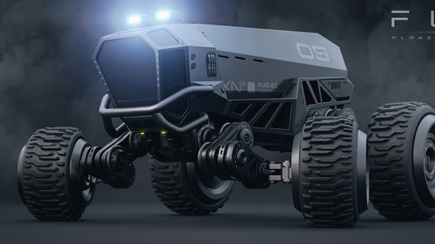 Fury - planetary roamer - sci-fi cyberpunk truck 3D model