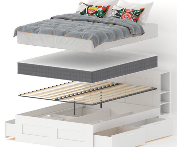 Artstation Brimnes Bed By Ikea Game, Ikea Brimnes Queen Bed