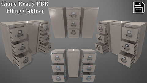 Game Ready PBR Filing Cabinets