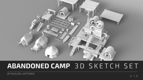 Abandoned Camp - 3D Sketch Set